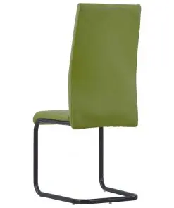 vidaXL Dining Chairs 4 pcs Green Faux Leather