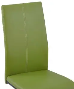 vidaXL Dining Chairs 4 pcs Green Faux Leather