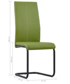vidaXL Dining Chairs 4 pcs Green Faux Leather