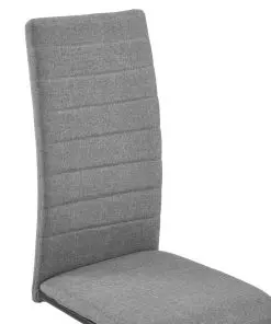 vidaXL Dining Chairs 2 pcs Light Grey Fabric