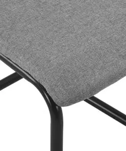vidaXL Dining Chairs 2 pcs Light Grey Fabric