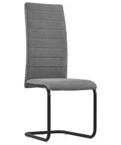 vidaXL Dining Chairs 4 pcs Light Grey Fabric