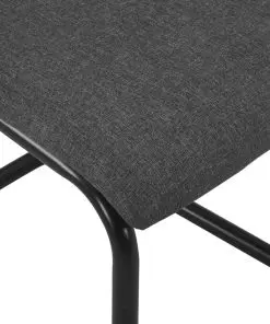 vidaXL Dining Chairs 4 pcs Dark Grey Fabric