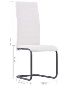 vidaXL Dining Chairs 4 pcs Cream Fabric