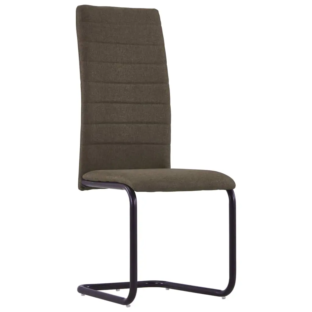 vidaXL Dining Chairs 2 pcs Brown Fabric