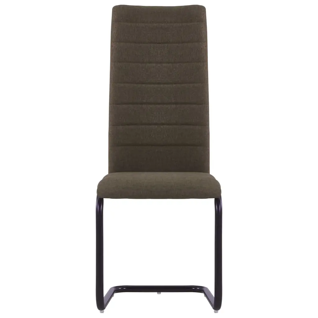 vidaXL Dining Chairs 2 pcs Brown Fabric