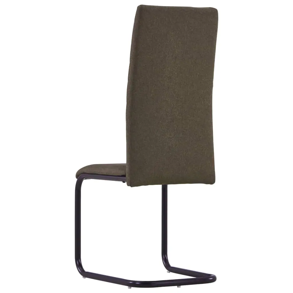 vidaXL Dining Chairs 2 pcs Brown Fabric