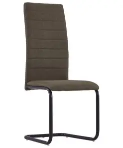 vidaXL Dining Chairs 4 pcs Brown Fabric