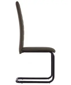 vidaXL Dining Chairs 4 pcs Brown Fabric
