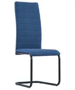 vidaXL Dining Chairs 4 pcs Blue Fabric