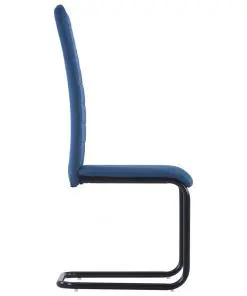 vidaXL Dining Chairs 4 pcs Blue Fabric