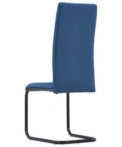 vidaXL Dining Chairs 4 pcs Blue Fabric