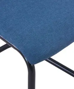vidaXL Dining Chairs 4 pcs Blue Fabric