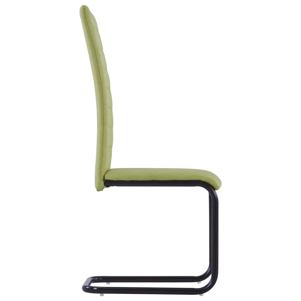vidaXL Dining Chairs 2 pcs Green Fabric