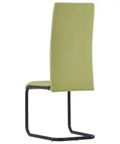 vidaXL Dining Chairs 2 pcs Green Fabric