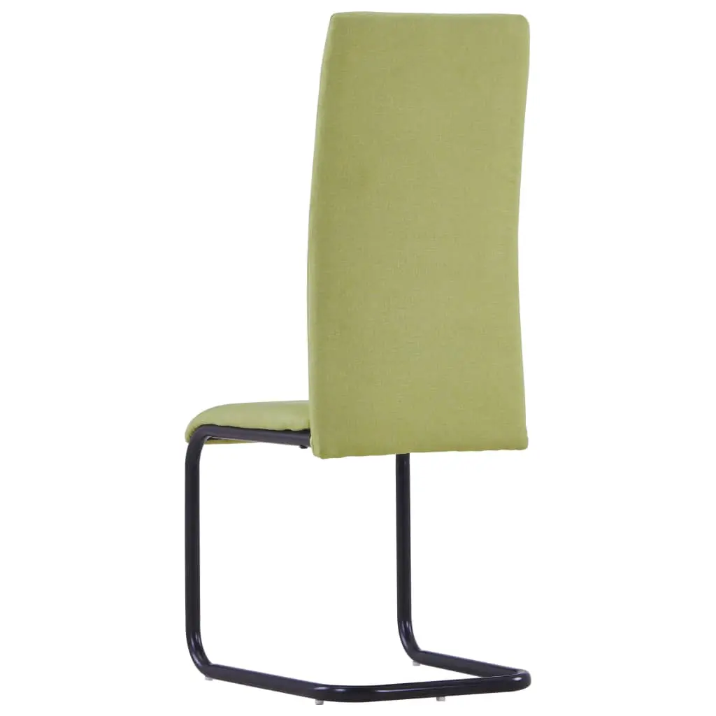 vidaXL Dining Chairs 2 pcs Green Fabric