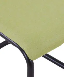 vidaXL Dining Chairs 2 pcs Green Fabric