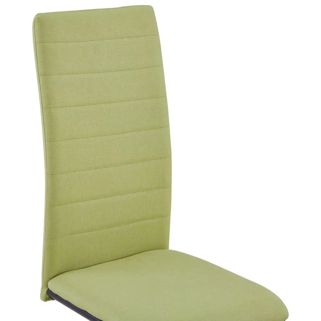 vidaXL Dining Chairs 2 pcs Green Fabric