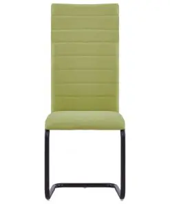 vidaXL Dining Chairs 4 pcs Green Fabric
