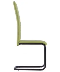 vidaXL Dining Chairs 4 pcs Green Fabric