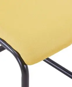vidaXL Dining Chairs 4 pcs Yellow Fabric