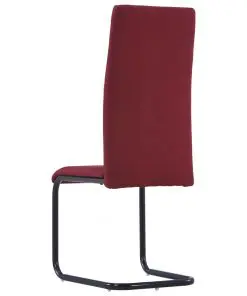vidaXL Dining Chairs 4 pcs Wine Fabric