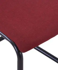 vidaXL Dining Chairs 4 pcs Wine Fabric