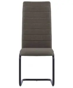 vidaXL Dining Chairs 2 pcs Taupe Fabric