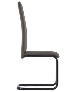 vidaXL Dining Chairs 4 pcs Taupe Fabric