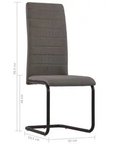 vidaXL Dining Chairs 4 pcs Taupe Fabric