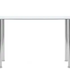 vidaXL Dining Table Transparent 120x60x75 cm Tempered Glass