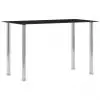 vidaXL Dining Table Black 120x60x75 cm Tempered Glass vidaXL Dining Table Black 120x60x75 cm Tempered Glass