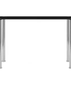 vidaXL Dining Table Black 120x60x75 cm Tempered Glass