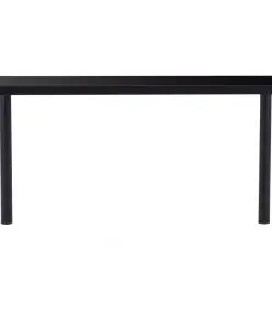 vidaXL Dining Table Black 140x70x75 cm Tempered Glass