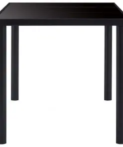 vidaXL Dining Table Black 200x100x75 cm Tempered Glass