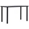 vidaXL Dining Table Black and Concrete Grey 120x60x75 cm MDF vidaXL Dining Table Black and Concrete Grey 120x60x75 cm MDF