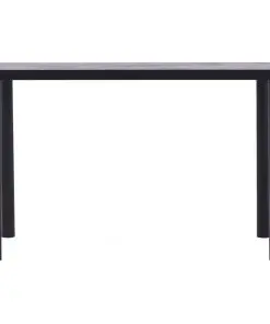 vidaXL Dining Table Black and Concrete Grey 120x60x75 cm MDF