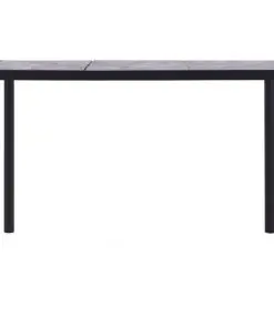 vidaXL Dining Table Black and Concrete Grey 160x80x75 cm MDF