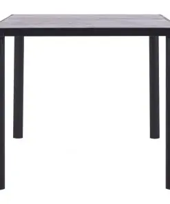 vidaXL Dining Table Black and Concrete Grey 180x90x75 cm MDF