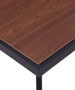 vidaXL Dining Table Dark Wood and Black 120x60x75 cm MDF