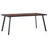 vidaXL Dining Table Dark Wood and Black 180x90x75 cm MDF vidaXL Dining Table Dark Wood and Black 180x90x75 cm MDF