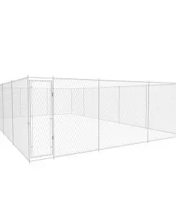 vidaXL Outdoor Dog Kennel Galvanised Steel 950x570x185 cm