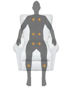 vidaXL Massage Recliner Chair White Faux Leather