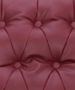 vidaXL Massage Recliner Chair Wine Red Faux Leather