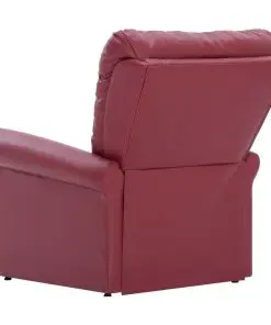 vidaXL Massage Recliner Chair Wine Red Faux Leather