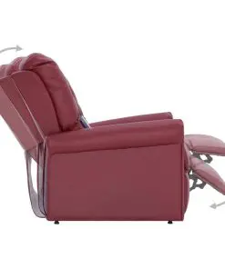 vidaXL Massage Recliner Chair Wine Red Faux Leather