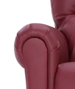 vidaXL Massage Recliner Chair Wine Red Faux Leather