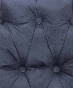 vidaXL Massage Recliner Chair Grey Faux Suede Leather