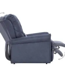 vidaXL Massage Recliner Chair Grey Faux Suede Leather