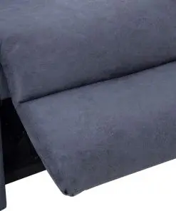 vidaXL Massage Recliner Chair Grey Faux Suede Leather